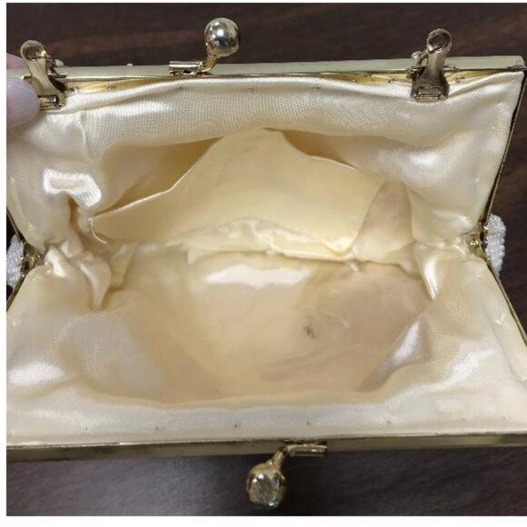 VINTAGE Beaded Clamshell Evening/Wedding Purse - Picture 2 of 5